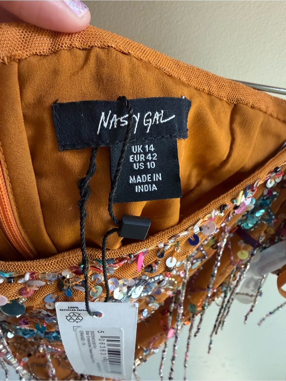 Nasty Gal Beaded Fringe Star Embellished Tassel Booty Shorts - Picture 4 of 7